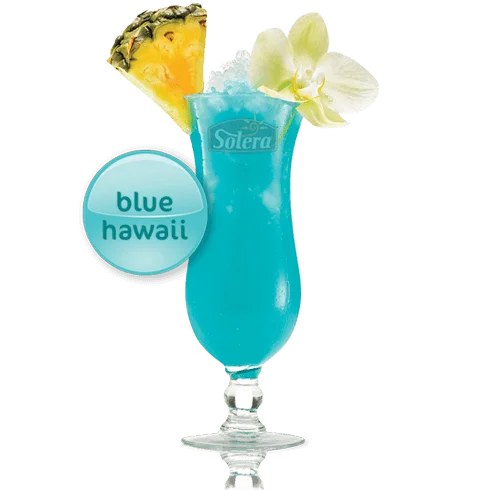 Cóctel de Blue Hawaii (1+4)
